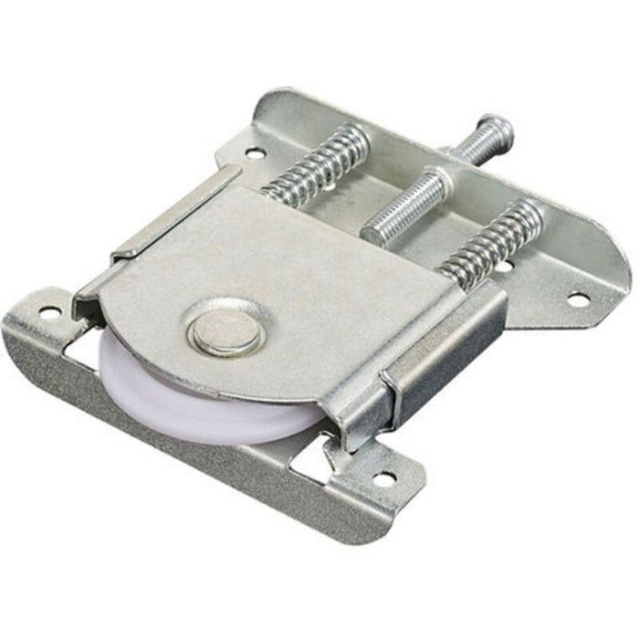 Roulette porte coulissante 20 kg –Acier au zinc et nylon –Lot de 2 rouleaux –Installation facile pour armoires et placards -Rouleau2