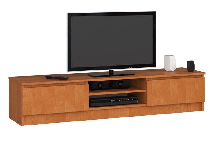 Meuble TV pour salon AKORD Aulne 160 cm 2 portes façade Aulne 2 étagères 160x40x33 cm