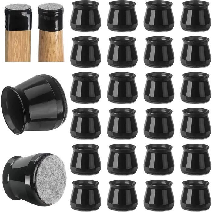 Protection Pied de Chaise en Silicone - AMOUNE - Lot de 24 - 32-50mm - Protection dangle de meuble