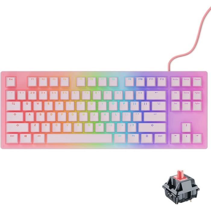 Kit Clavier Mécanique Rétroéclairé + Souris Gamer Pour PC - Filaire, Couleur Noir - Neuf En Boîte