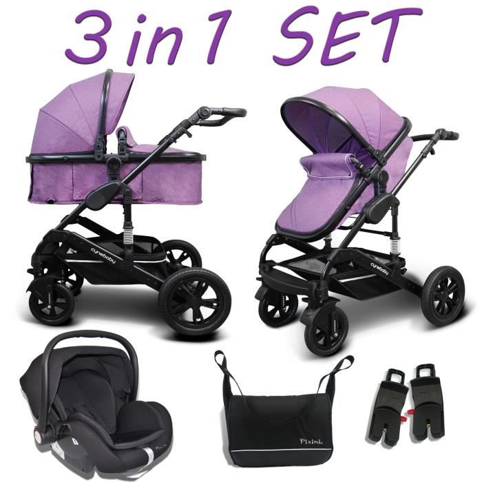 Poussette shop trio violette