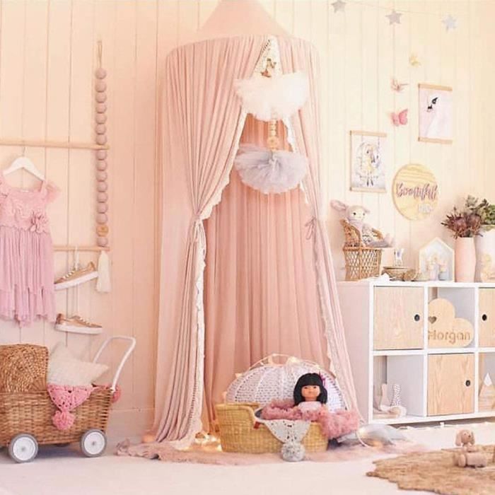 Ciel De Lit Pour Enfants Terracota Coton - Kit Avec Accessoires De Montage, Neuf
