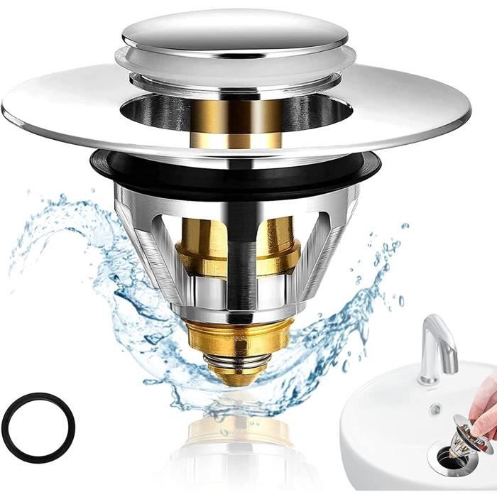 Bonde De Lavabo Pop Up Universel, Filtre De Vidange En Acier Inoxydable, Bouchon De Lavabo Anti-colmatage Avec Crépine Baignoire - Bricolage