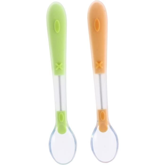 Couverts Bébé Elk And Friends - Poignée Silicone Antidérapante - Acier Inoxydable 18/0 - Fourchette Et Cuillère Pour Tout-petits - 6