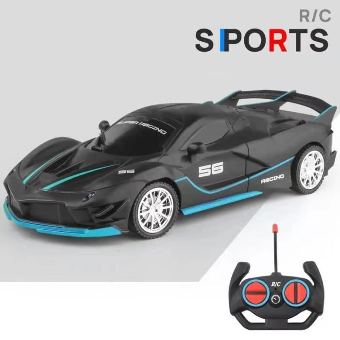 Voiture radiocommand?�e RC 4DWC avec lumi?�re LED pour enfant, v?�hicule de sport ?� grande vitesse 