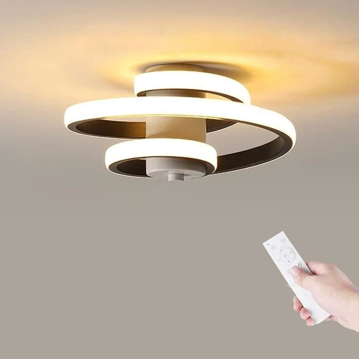 Plafonnier LED Avec Télécommande Dimmable Éclairage de Plafond 3000 - 6000K  Lampe de Plafond Moderne en Acrylique Pour Salon - Noir - Cdiscount Maison