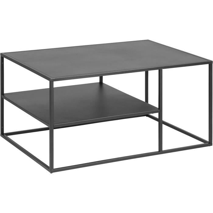 Nino Table Basse, Métal, Noir, B:90 X H:45 X T:60 Cm[n760] - Cdiscount ...