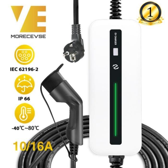 IEC 62196-2 5M Morec 3.6KW monophasé Câble de Charge EV 16A ev chageur pour Station de Charge EV Charger Type 2 à Type 2 