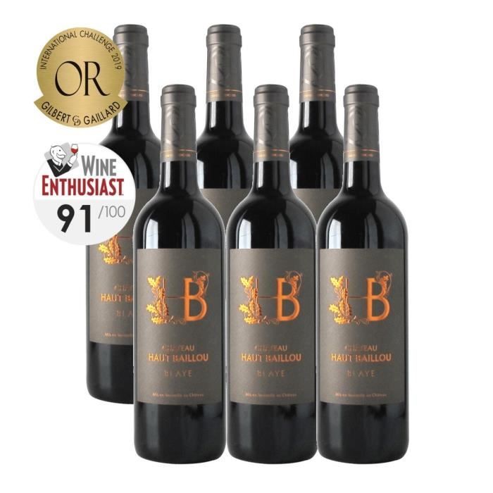 Château Haut Baillou 2018 Côtes de Blaye Vin Rouge Carton de 6