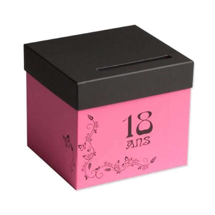 Urne D Anniversaire Fuchsia 18 Ans Achat Vente Urne Decorative Cdiscount