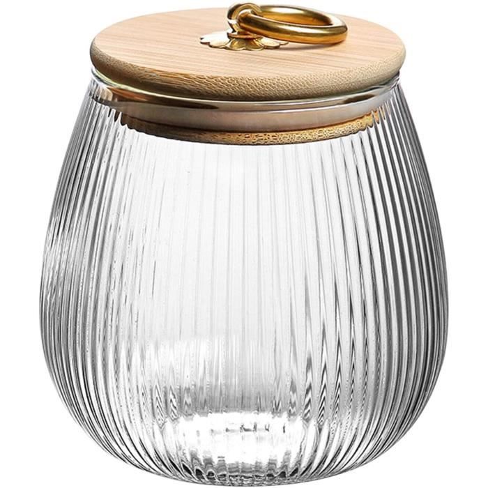 Lot De 2 Bocaux En Verre Cristal 300 Ml - Idéal Pour Bonbons, épices Ou Déco De Table (8,3 X 14 Cm)