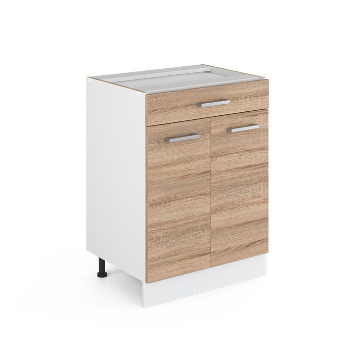 Meuble cuisine R-Line 60cm avec tiroir sans PT Sonoma/Blanc Vicco 29714 Meuble cuisine R-Line 60cm avec tiroir sans PT Sonoma/Blanc Vicco 29714