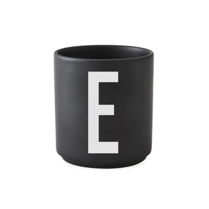 Tasse noire Design Letters - Design Letters - Noir - E - Cdiscount Maison