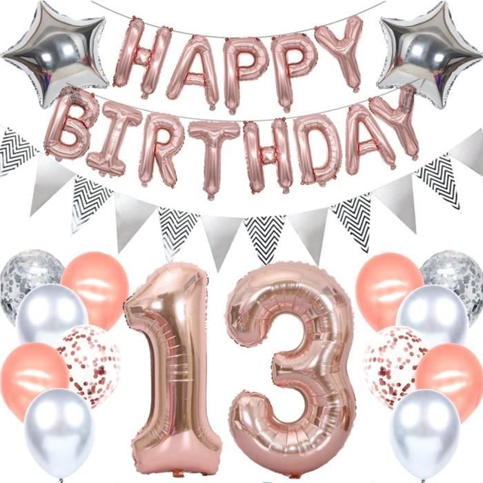 Decoration Anniversaire 13 Ans Fille, Ballons 13 Ans Anniversaire Fille
