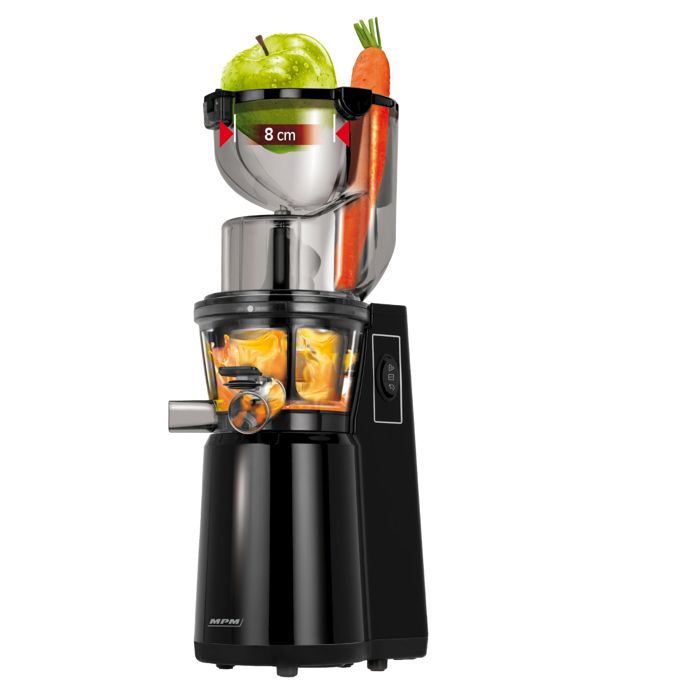 Extracteur de fruits et légumes pressés à froid basse vitesse 60RPM MPM MSO-16 200W Noir - Mpm