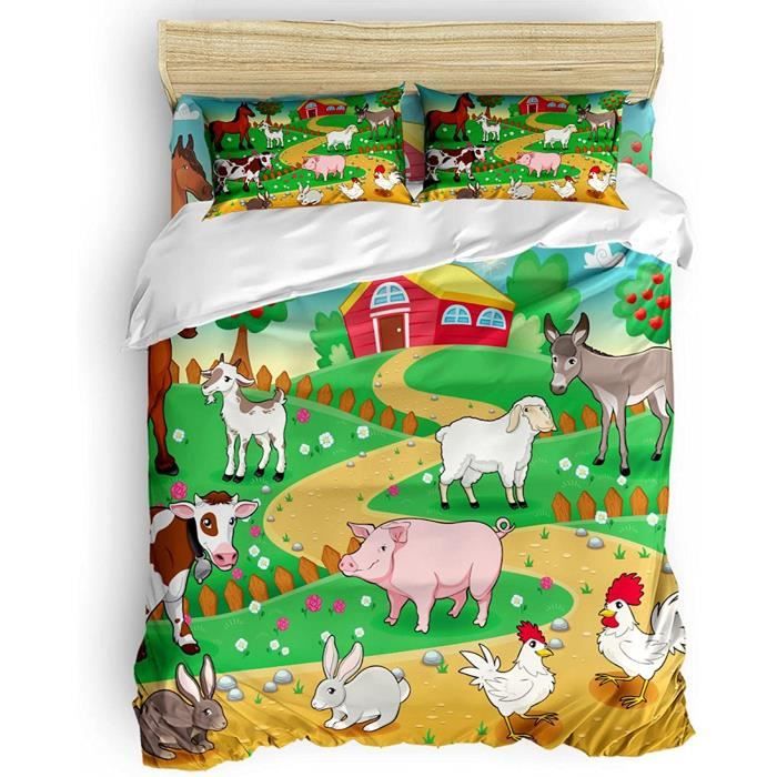 2 Taies D'Oreiller Bébé 30x50 Cm En 100% Coton - Motifs Animaux Mignons, Fermeture Enveloppe, Lavables En Machine, Pour Berceau Ou Voyage