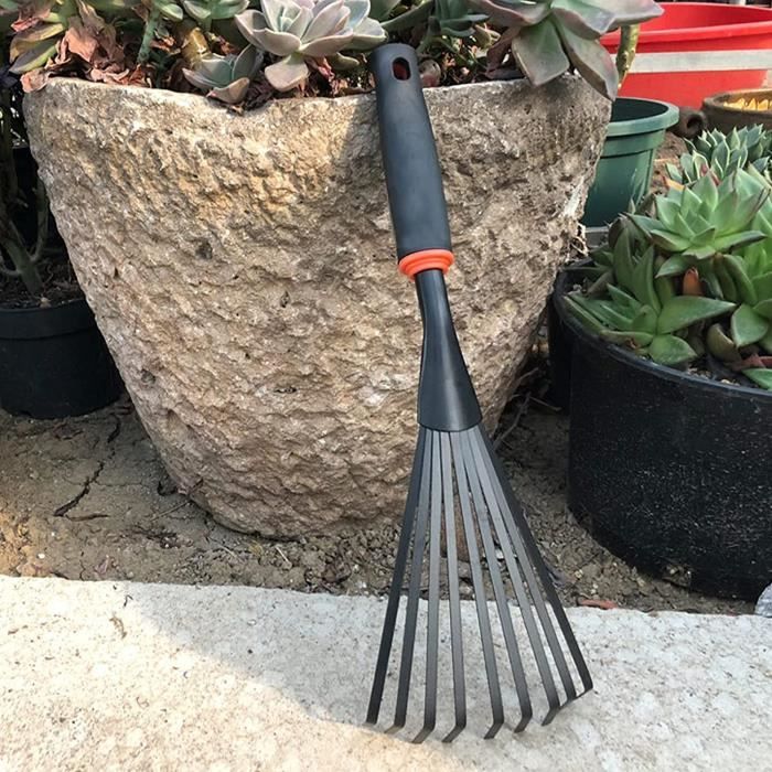 Râteau à Feuilles Rétractable Ajustable – Outil Jardinage Antirouille Manche Antidérapant Pour Nettoyage Pelouse