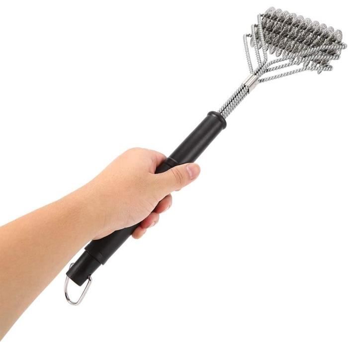 Lot De 4 Brosses De Nettoyage Pour Grille De Barbecue Et Cuisine - Poignée Ergonomique, éponge Abrasive