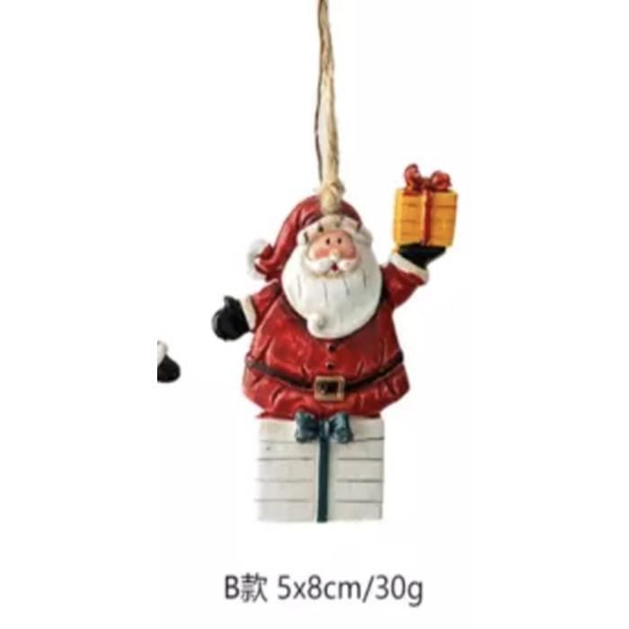 20 Pendentifs De Noël En Bois Non Peint – 10 Modèles (rennes, Bonhommes De Neige, Sapins…) – Décoration Sapin Ou Couronne - 3
