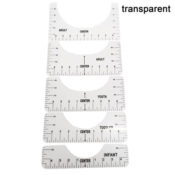 Règles D'Alignement Pour T-shirt - 12 Pièces - Guide De Placement Pour Col Rond Et Col V - DIY Et Customisation