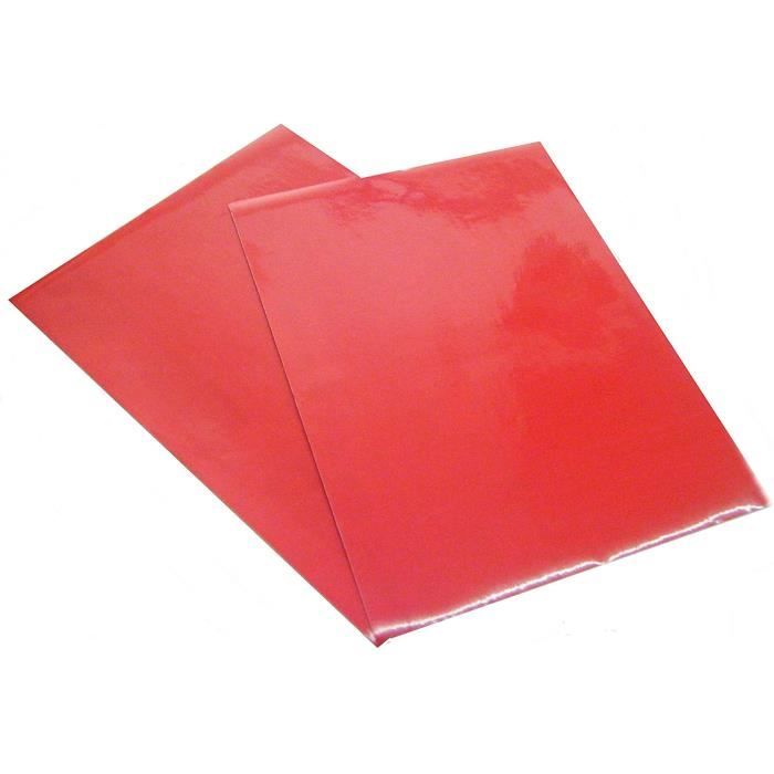 Feuille autocollante transparente de format A4film adhésif en vinyle (Rouge). 563 Cdiscount