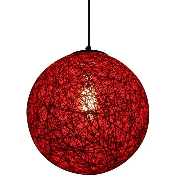 Suspension Abat-jour Sisal Boule 30 Cm - Luminaire Rotin Naturel, E27, 220-240V, Fait Main - 8