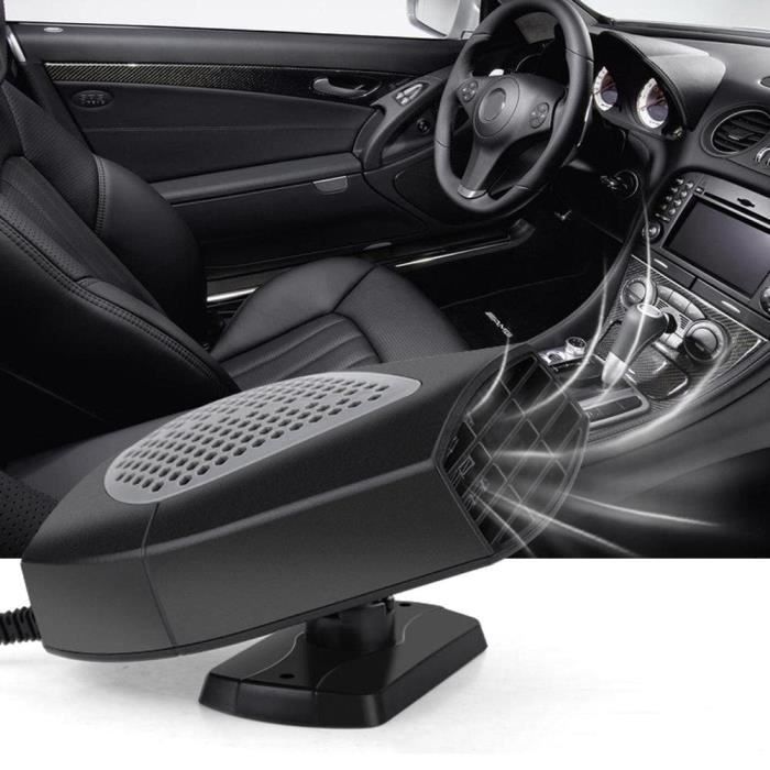 12 V voiture chauffage ventilateur d/ésembuage d/égivreur air chaud ventilateur de voiture portable /électrique chauffe-fen/être chauffage s/échoir pare-brise ventilateur d/égivreur Gris noir