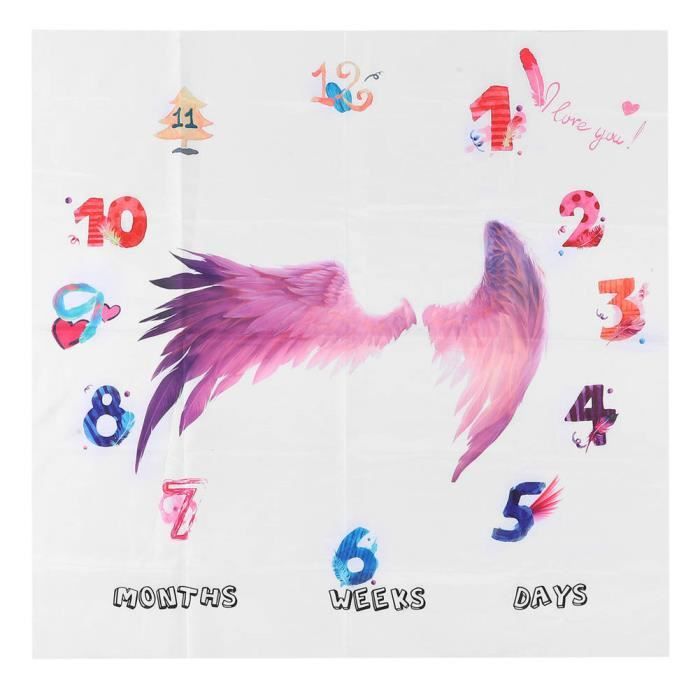 Atyhao Tissu De Croissance Mensuel Pour Bebe Motif D Aile Bebe Photo Fond Tissu Doux Bebe Mensuel Photographie Accessoires En Cdiscount Appareil Photo