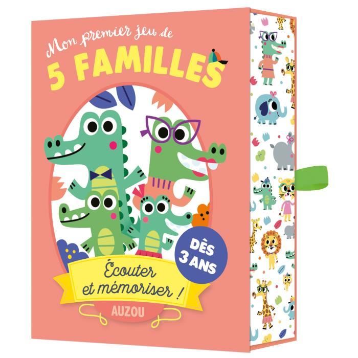 Jeu de cartes - Premier jeu de carte - 5 Familles - Écoute - Mémoire - Enfants dès 3 ans