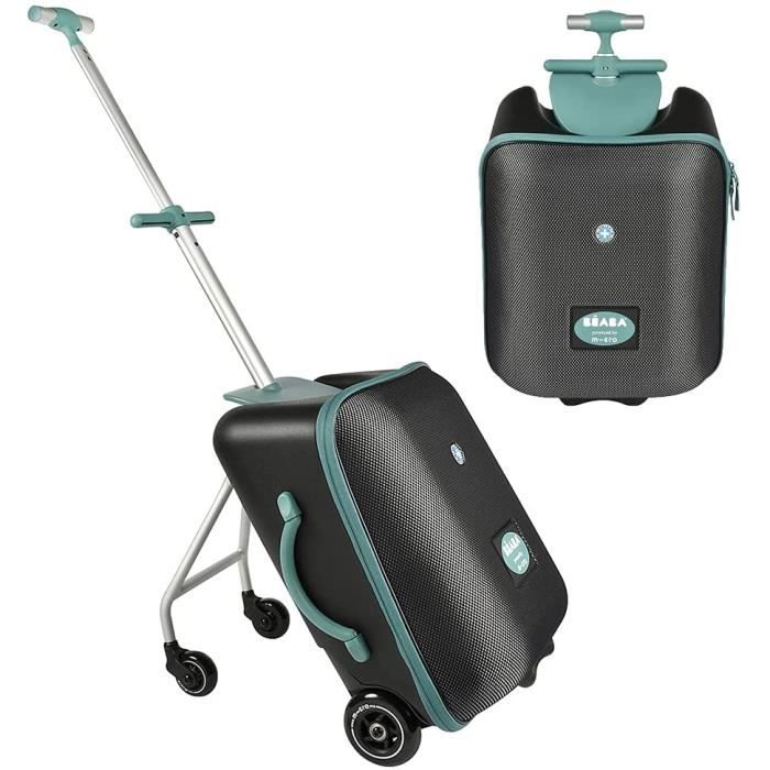 Valise Cabine BEABA Eazy 2-en-1 Avec Siège Enfant - 22L, Roues Pivotantes - Voyage Facile Dès 4 Ans - Coloris Bleu