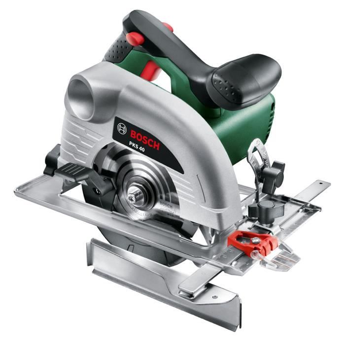 Scie circulaire BOSCH - PKS 40 - 850W - Coupe droite et en onglet jusqu'à 40mm de profondeur