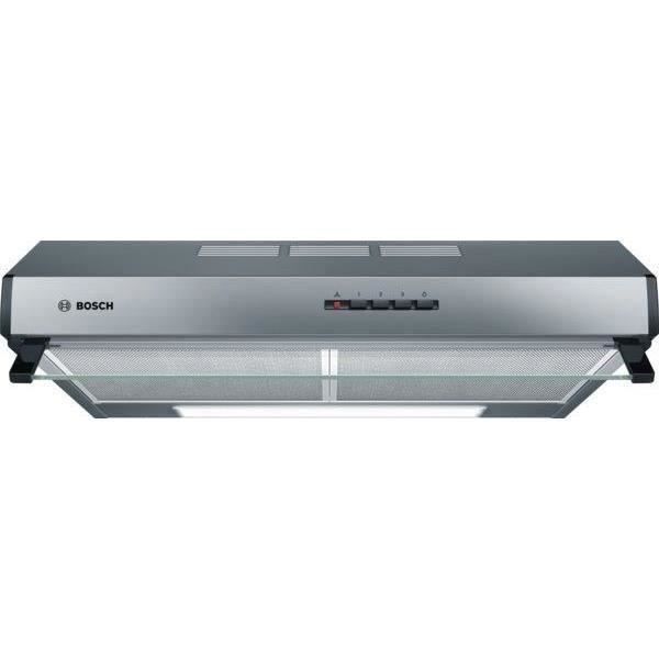 Hotte classique murale BOSCH DUL63CC50 - L 60 cm - Inox - Evacuation / Recyclage - 350 m³ air/h max en évacuation - 72 dB