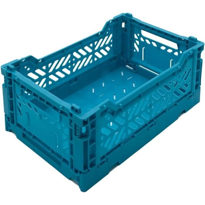 Lot De 3 Caisses De Rangement Pliables 30L - Noir, Empilables, Plastique Solide - NEUVES