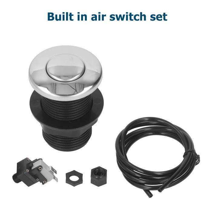 Ensemble D'interrupteur à Bouton D'air 250 V, Piscine de Spa Marche Arrêt Interrupteur Pneumatique Pompe à Air Kit D'interrupteur à Bouton D'équipement Sanitaire Kits de Tuyauterie de Bain Pour Outil