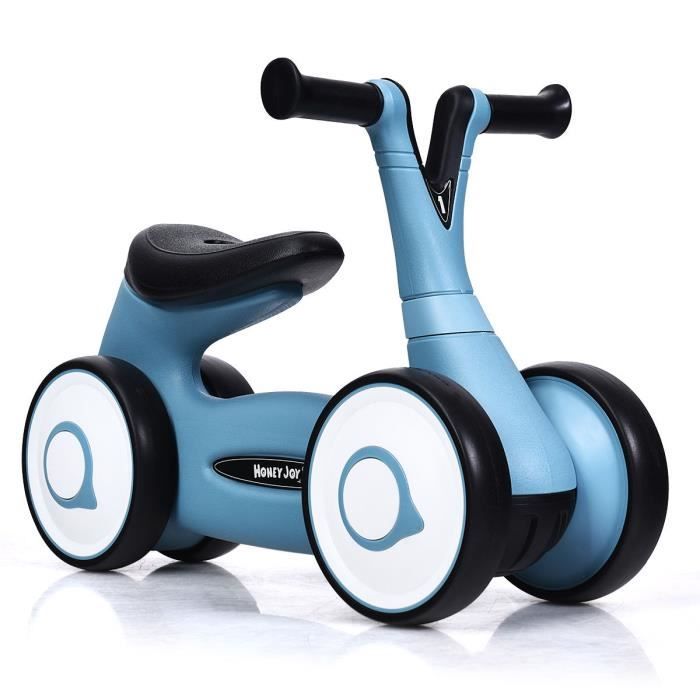 Dreamade Draisienne Bebe Avec 4 Roues Velo D Equilibre Bebe Avec Guidon Reglable Et Siege Confortable Pour Bebe 1 3 Ans Bleu Cdiscount Auto