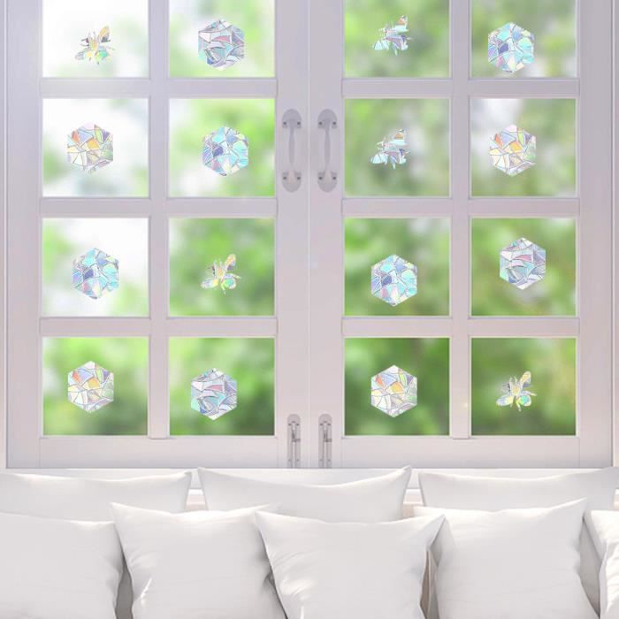 10 Pcs Suncatcher Sticker, Anti Collision Arc-En-Ciel Fenêtre, Rainbow