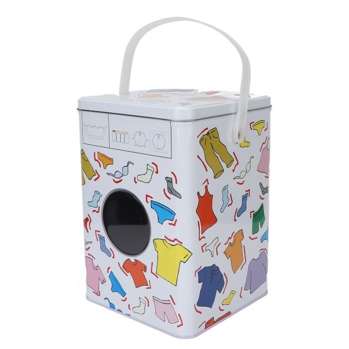 Boîte De Rangement Pour Lessive 2.8L - Avec Couvercle Et Verre Doseur, Rangement Détergent Pratique Pour Buanderie