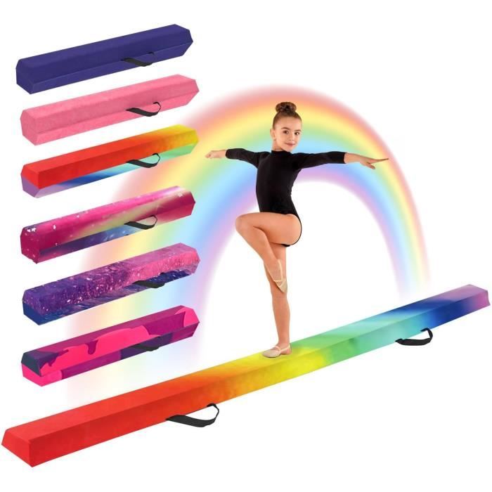 Poutre De Gymnastique Pliable 236 Cm - Pour Enfants 3 Ans+, Antidérapante, Légère (1,1 Kg), Charge 80 Kg