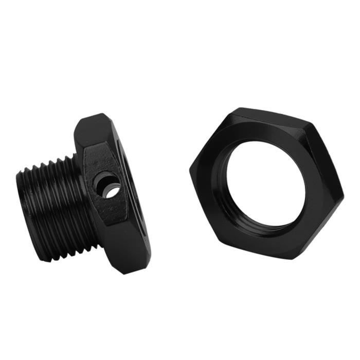 Tbest 4pcs Coupleur Hexagonal 17mm En Alliage Alu Pour RC 1/8 – Noir (Adapté HSP, HABAO, TEAM C)
