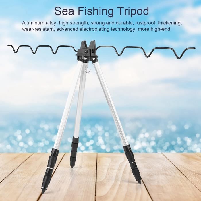 TMISHION support de canne à pêche trépied Support de trépied en acier