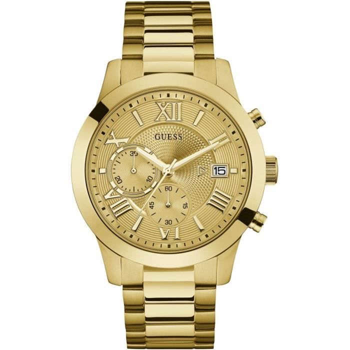 Guess-Montre Chronographe pour Homme à movement Quartz en Acier inoxydable  W0668G4 Doré, - Achat/vente montre Jaune - Cdiscount