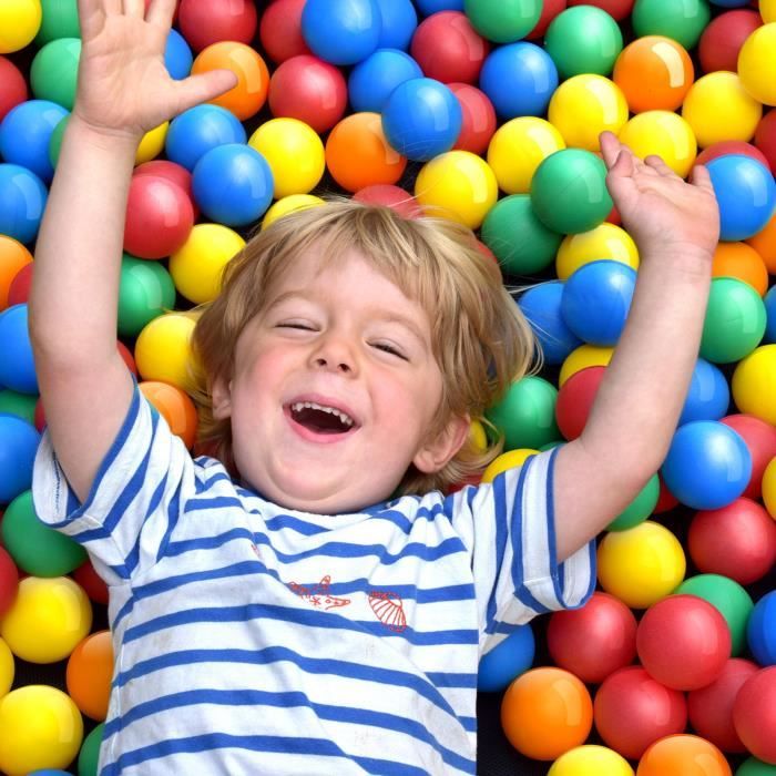 Infantastic® Balles Colorées en Plastique - Ø 5.5 cm, sans Plastifiants, Set de 200 Pièces - Boules de Jeu, Piscine, pour Enfants