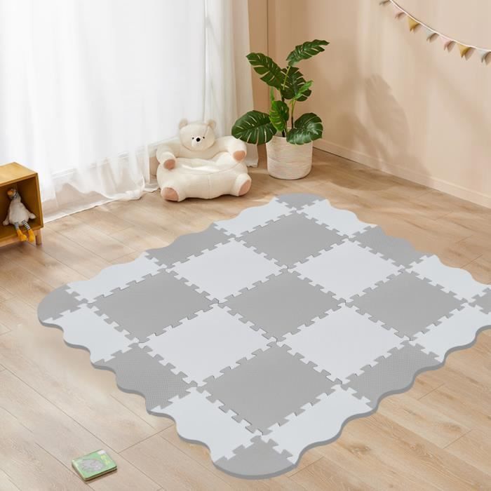 Tapis De Puzzle Rue 12 Pièces 30x30 Cm - Aire De Jeux Enfants En Mousse EVA Colorée