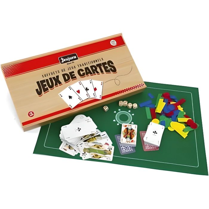 Coffret de jeux de cartes - JEUJURA - Coffret en bois - Mixte - A partir de  3 ans - Cdiscount Jeux - Jouets