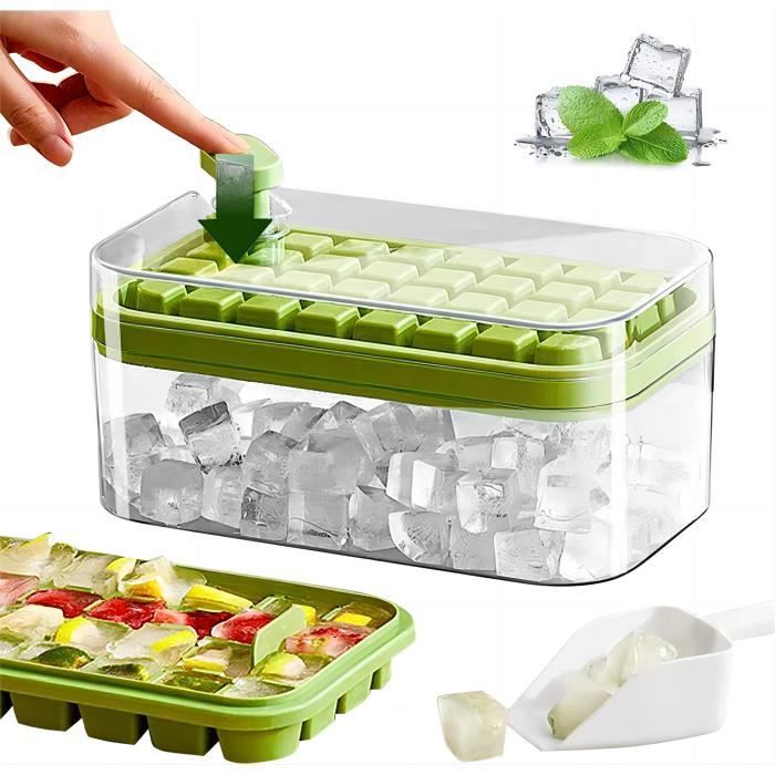 Cuillère à Glace,Green--Mini Plateau à Glaçons Carrés Pliables, 160