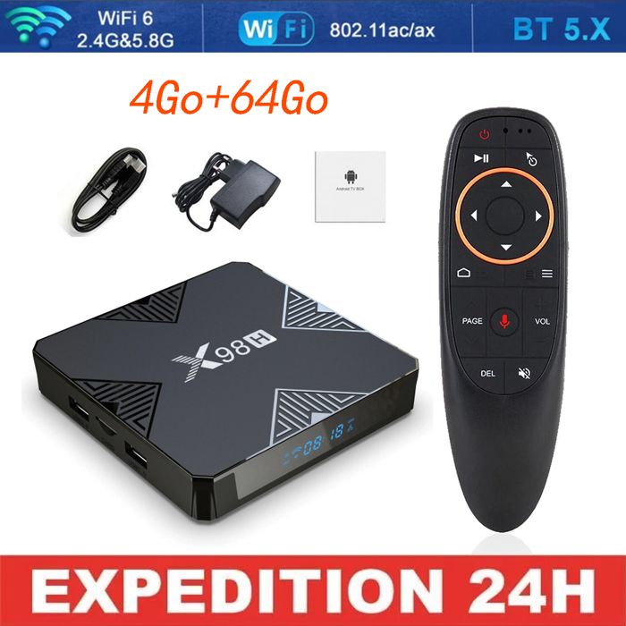 Android TV Box X13 - 4Go RAM/64Go ROM - Android 13 - WiFi 6 - 8K/3D - Lecteur Multimédia Smart TV