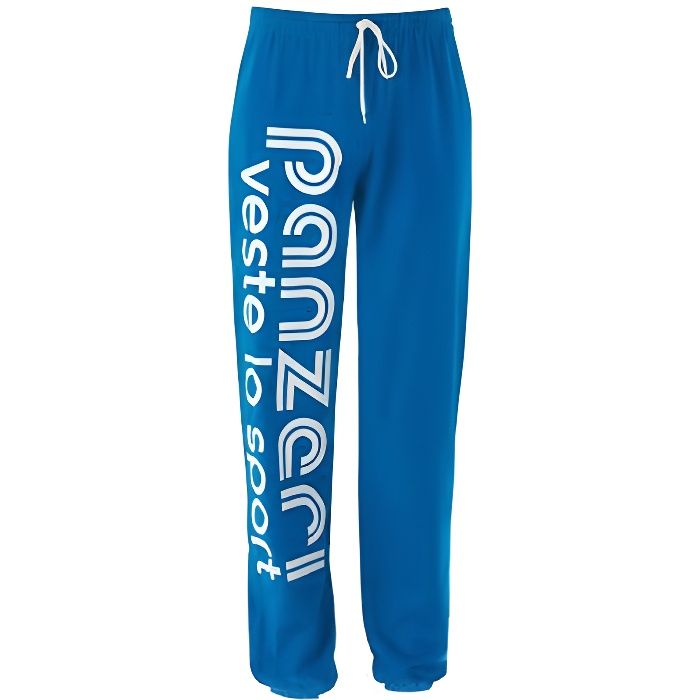 pantalon jogging uni h bleu roi