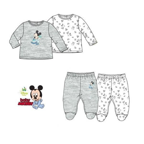 Lot De 2 Pyjamas Bebe Garcon Mickey Layette Cadeau Naissance Trousseau Gris Cdiscount Pret A Porter
