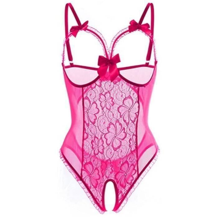 Lingerie Sexy Femme Body Dentelle érotique - Ensemble Coquin BDSM, Jartelles, Ouvert