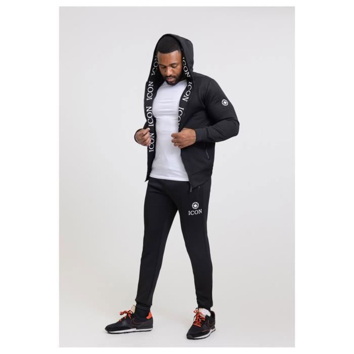 Ensemble Sweat à Capuche + Pantalon Jogging Diamant Noir - Unisexe, Coupe Ample, Style Streetwear, Taille Asiatique